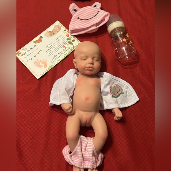 Reborn Preemie Baby Girl Full solid silicone body - Picture 3 of 3